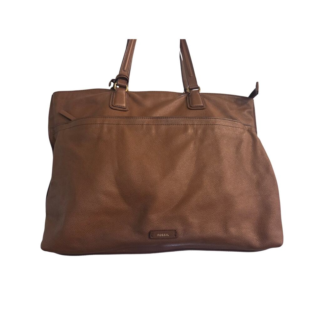 Fossil Leather Tote Bag